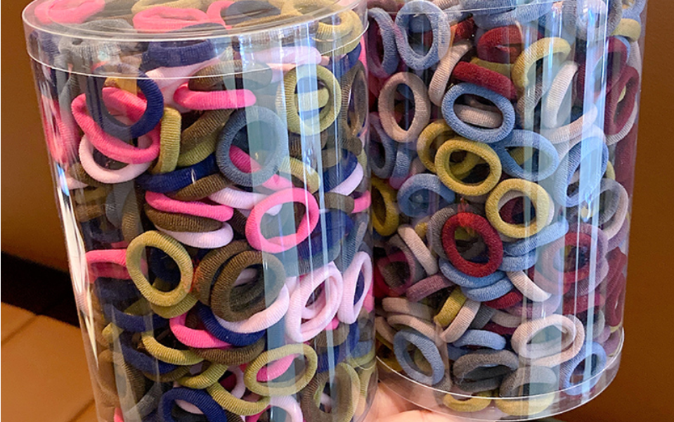 Crianças Faixas De Cabelo Conjunto Macio Elástico Sem Emaranhado Suave Rabo De Cavalo Laços Para Meninas Uso Diário 100