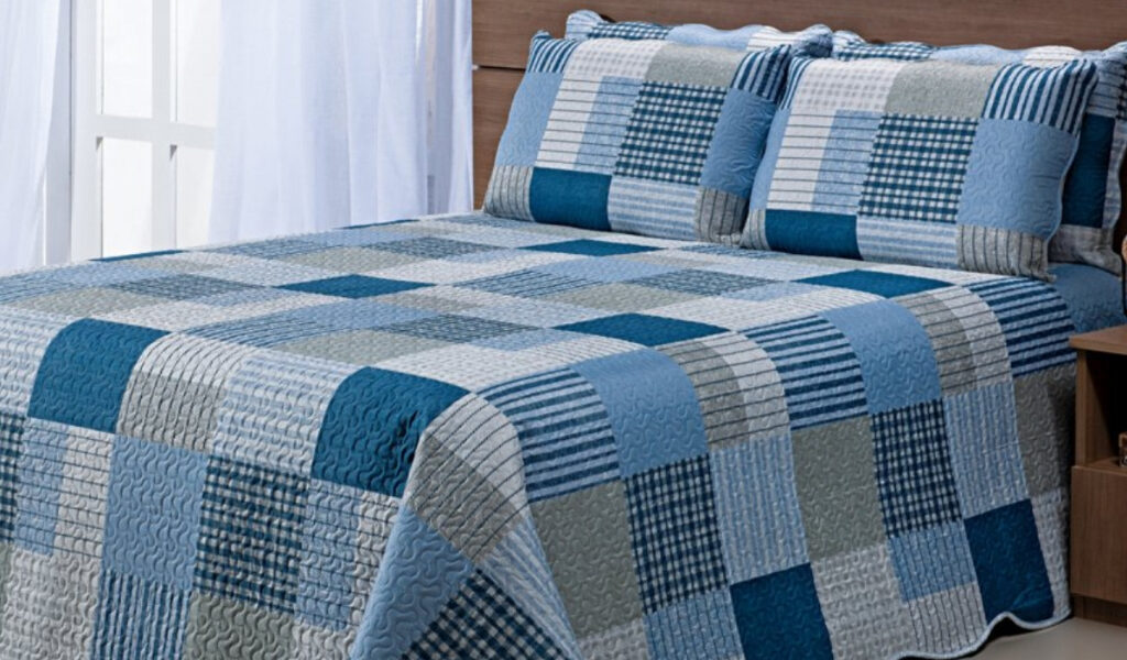 Cobre Leito colcha Casal Dupla Face 3 Peças com Fronhas Estampas Sortidas Decoração lindo