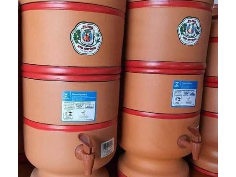 Filtro de barro 10L com vela carvão ativado