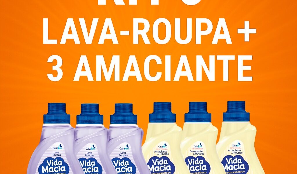 Lava Roupas e Amaciante Vida Macia Bebe Bebê 500ml Opção de Kit