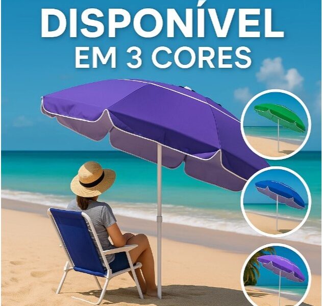 Guarda Sol Gigante 2,40m Articulado Praia Piscina Respirável Uv Piscina Sombrinha Grande para Verão