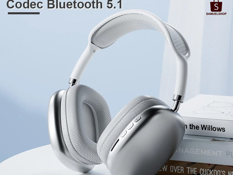 Fone de Ouvido Headphone Bluetooth com Cancelamento de Ativo de Ruído, Compatível com iOS e Android, Alto-falante estére