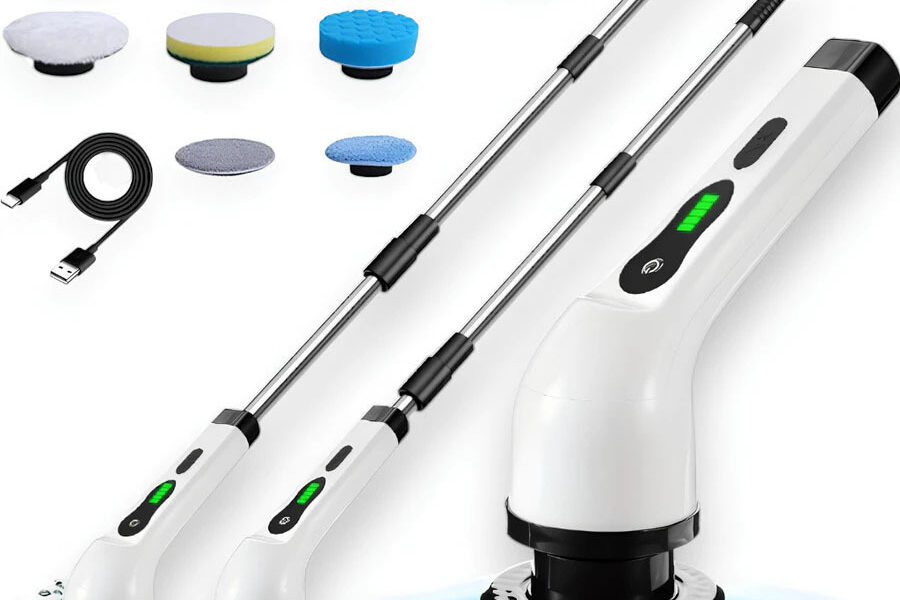 Escova De Limpeza 9 Em 1 Elétrica Giratória Com Cabo Alongador