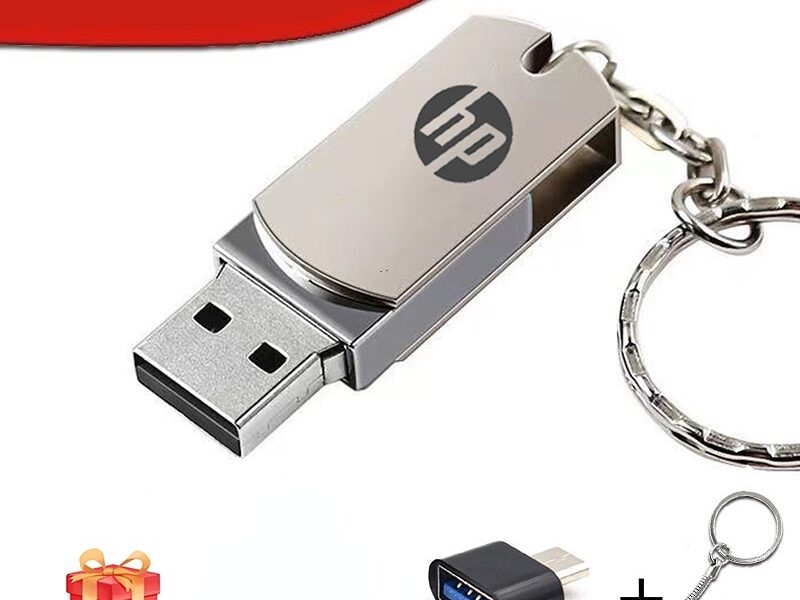 Pen Drive Tb 1 2TB Flash USB De Alta Velocidade De Rotação HP 128GB 256GB 512GB Mental USB3.0 Salto Com Chaveiro