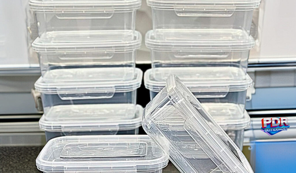 KIT Conjunto 10 Marmita Potes 800ml com Travas Laterais BPA FREE - Organizadores de Alimentos para Congelador