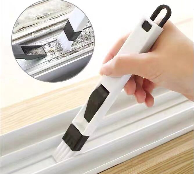 2 Em 1 Escova Para Limpeza De Janela / Teclado Cranny / Escova Dobrável Para Limpeza Da Cozinha /Escova Com Pá Portatil Multiuso Limpa Janela Teclado 2 Em 1