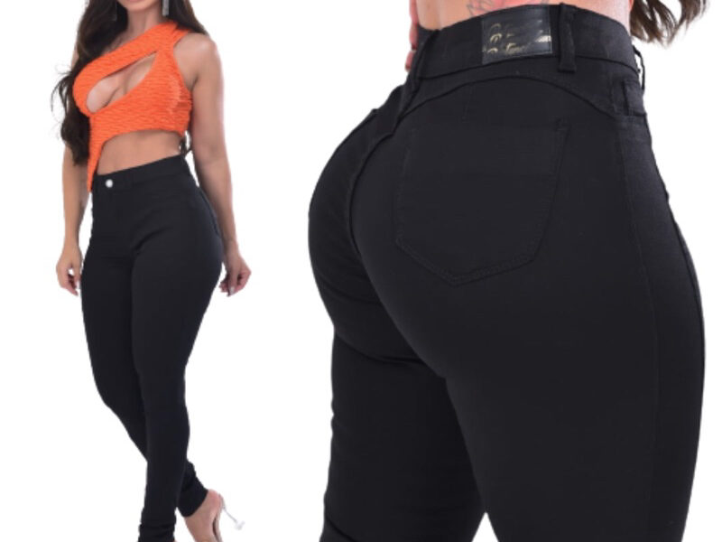 Calça Feminina Preta Original Não Desbota Skinny Empina Bumbum