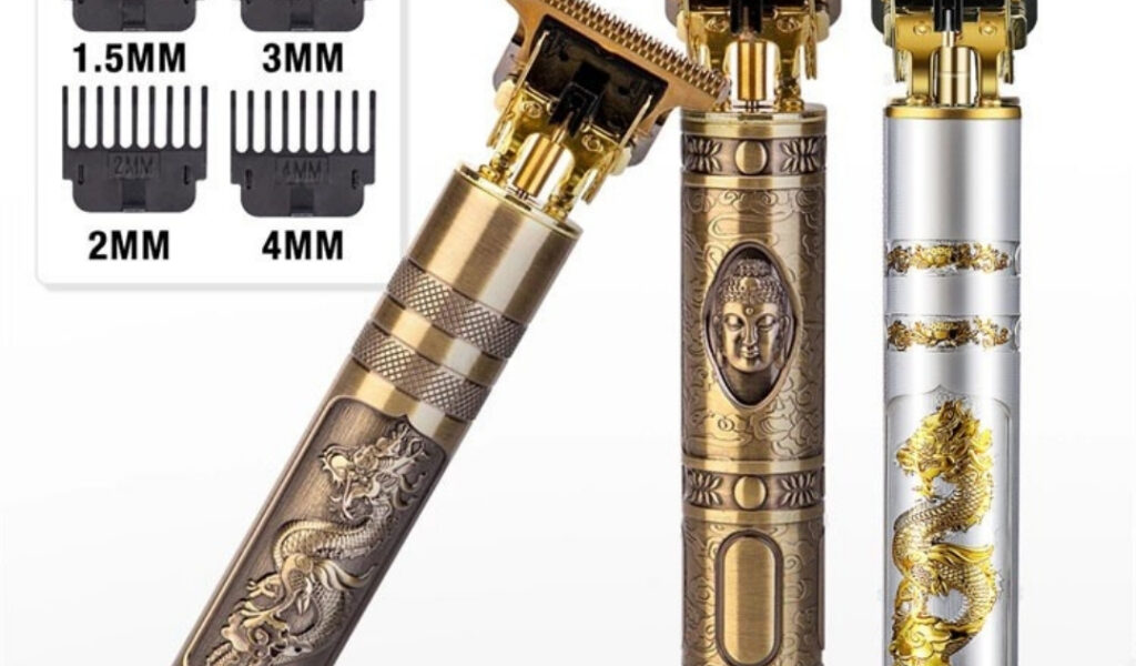 Máquina de cortar cabelo barbeiro profissional dragão elétrica bateria recarregável