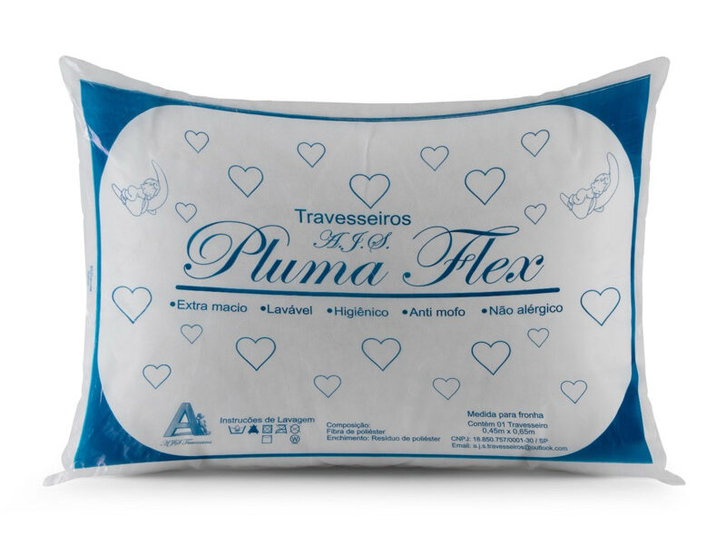 4 Travesseiro De Manta 100% Fibra Mista Promoção, Anti-ácaro, Anti-Alérgico, Macio