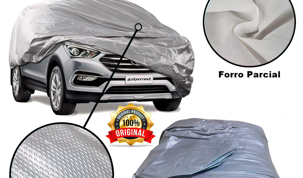 Capa Para Cobrir Carro Forrada 100% Impermeável Protege Sol Chuva Tratamento UV