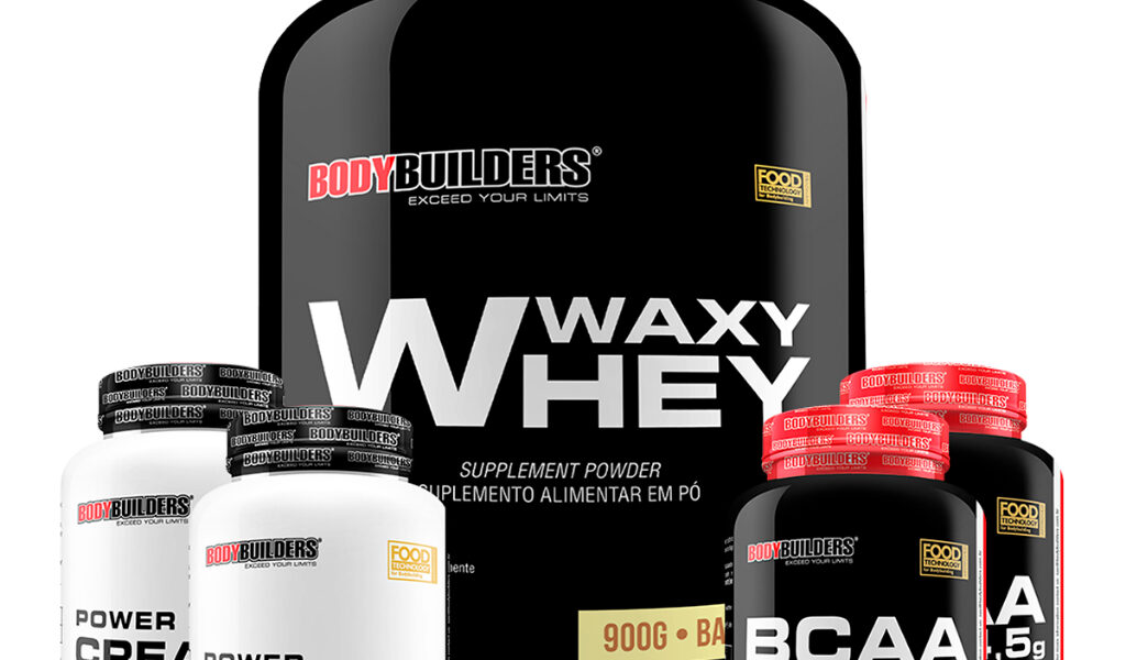 Kit Waxy Whey 900g + 2x Bcaa 100g + 2x Creatina 100g