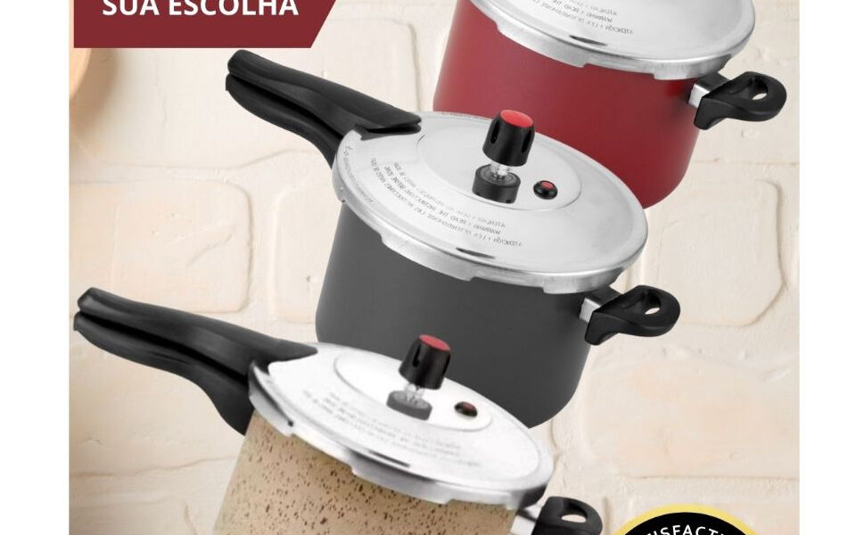 Panela de Pressão 4.5l Antiaderente/Teflon Fechamento Externo Alegrete