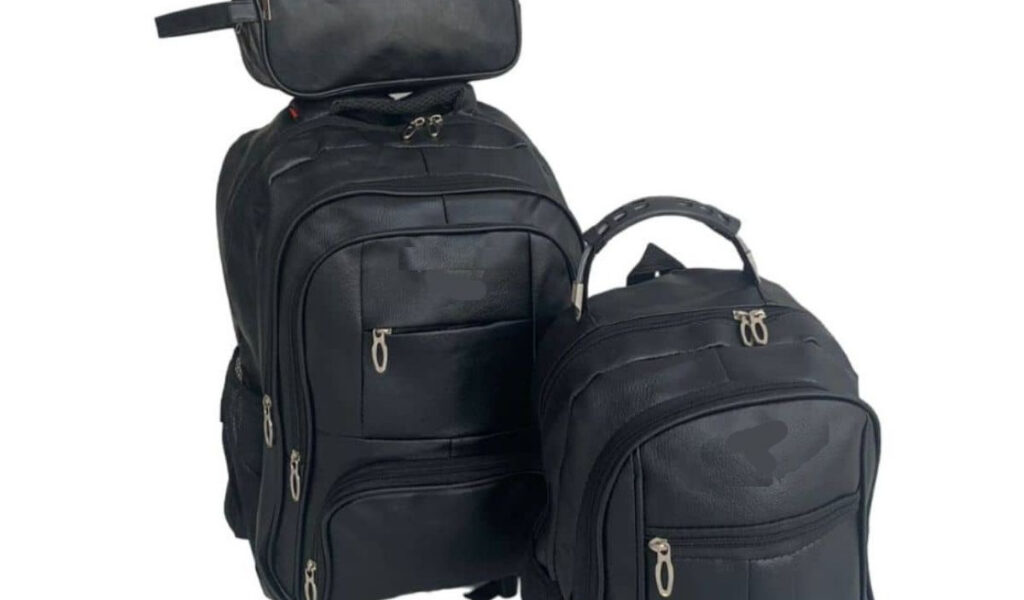 Combo 3 Em 1 Bolsa Mala Viagem Mochila Trabalho Masculino Feminino Preta