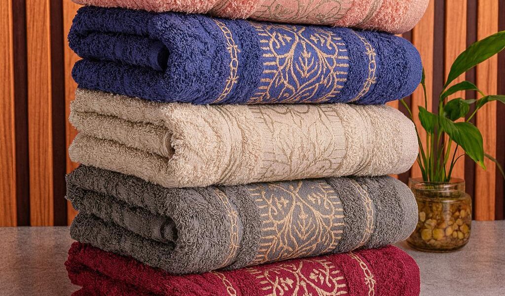 Jogo 5 Toalhas de Rosto Luxo Premium Grossa e Bordada Felpuda 48x76cm Ultra Macia 100% Algodão Puro