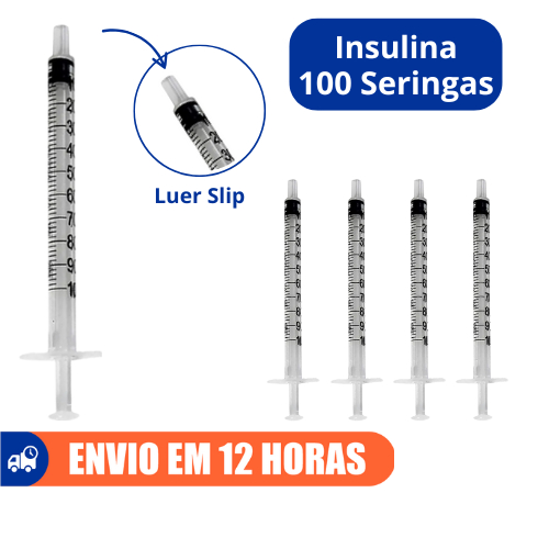 Seringa Descartável de Insulina 1ml 100un Marca SR