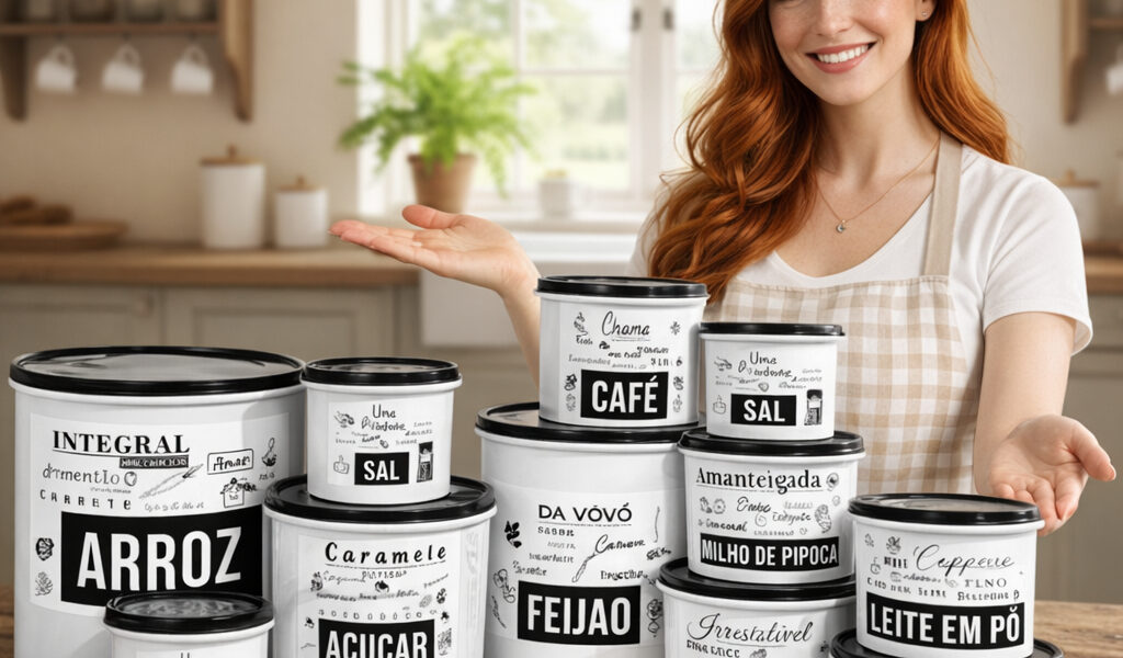 Kit Potes Mantimentos Linha premium Cozinha jogo com 10 Peças plástico Praticidade