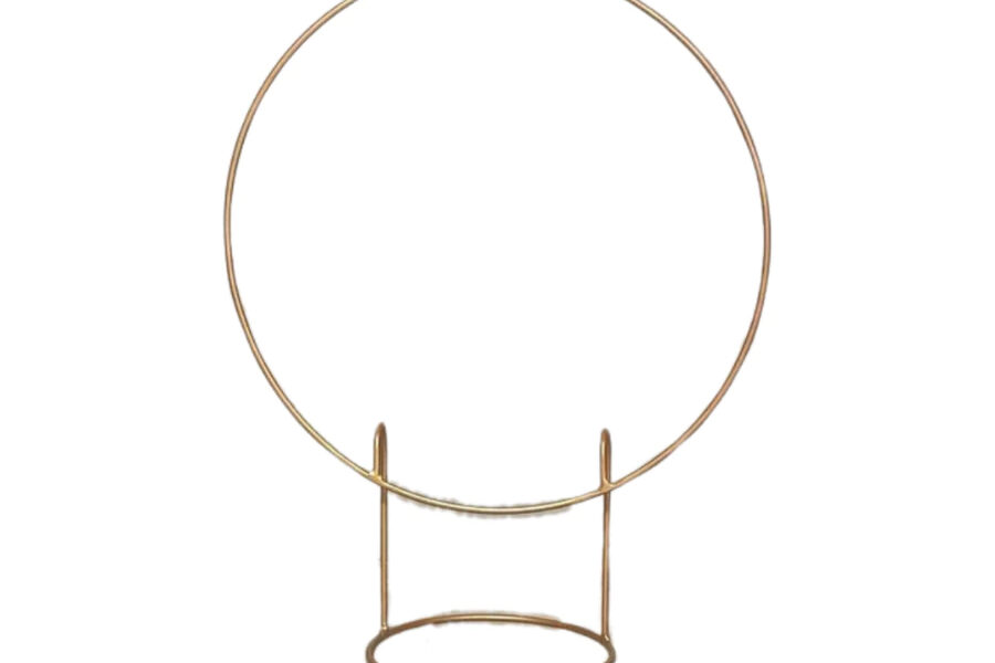 Mini Arco 50x50 de Mesa Redondo Dourado