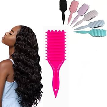 1 Escova De Ondulação De Cerdas De Javali-Com Pontas Para Reduzir Puxar E Separar Cachos Perfeitos