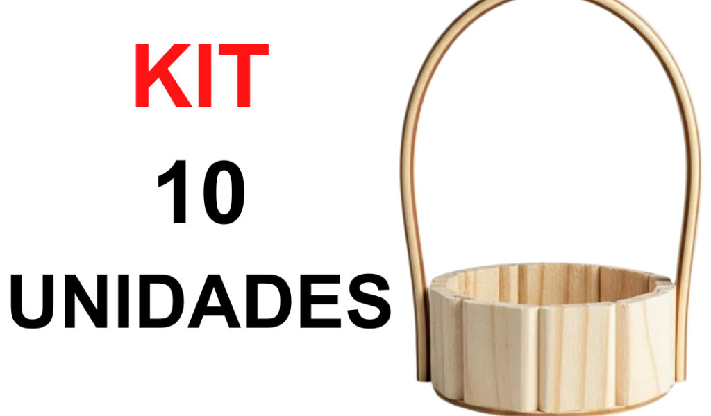 Kit 10 Cesta Mini Redonda 11 Centímetros