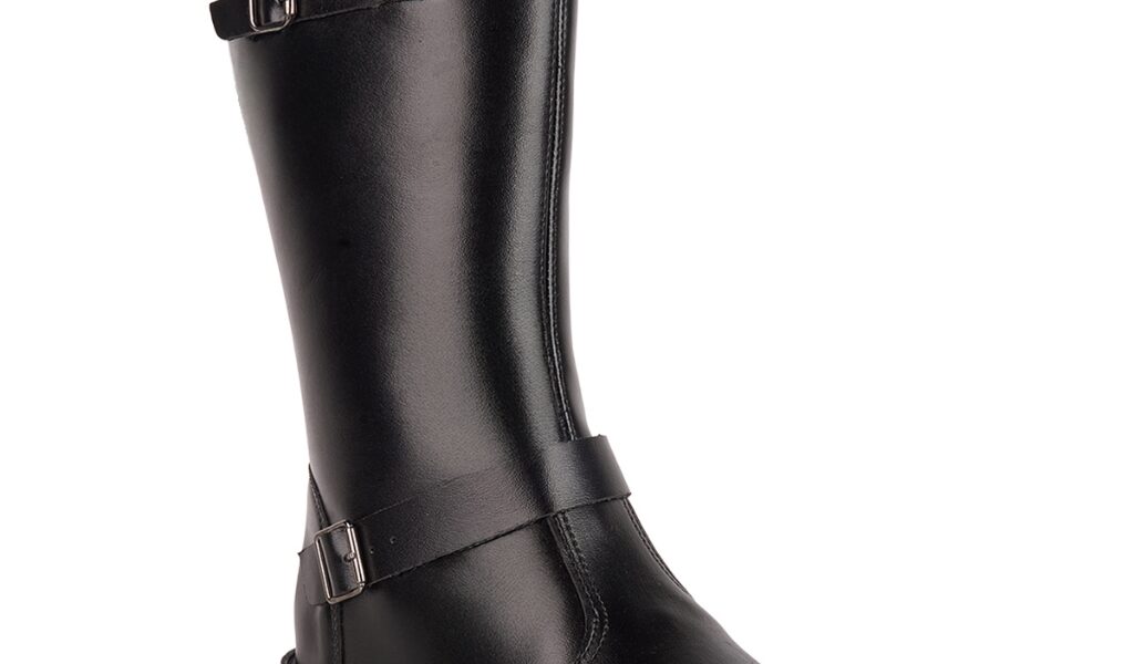 Bota Montaria Zíper Feminina Cano Alto Salto Baixo Munita