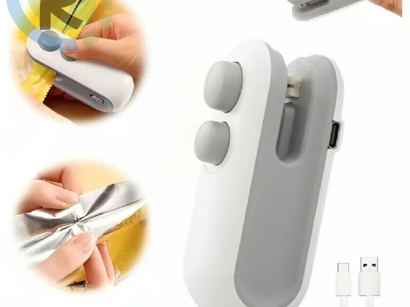 Mini máquina seladora de plástico recarregável para selagem de pilha de embalagens