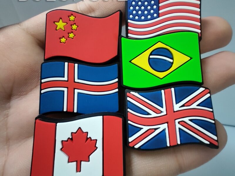 Shoe Decoration for Pins Bandeira Nacional Com Botão Encanto