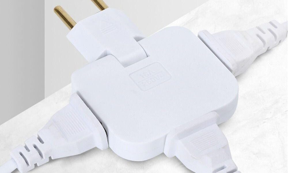 Pino Adaptador Tomada Dobravel Articulado Flex 3 Saída 16A