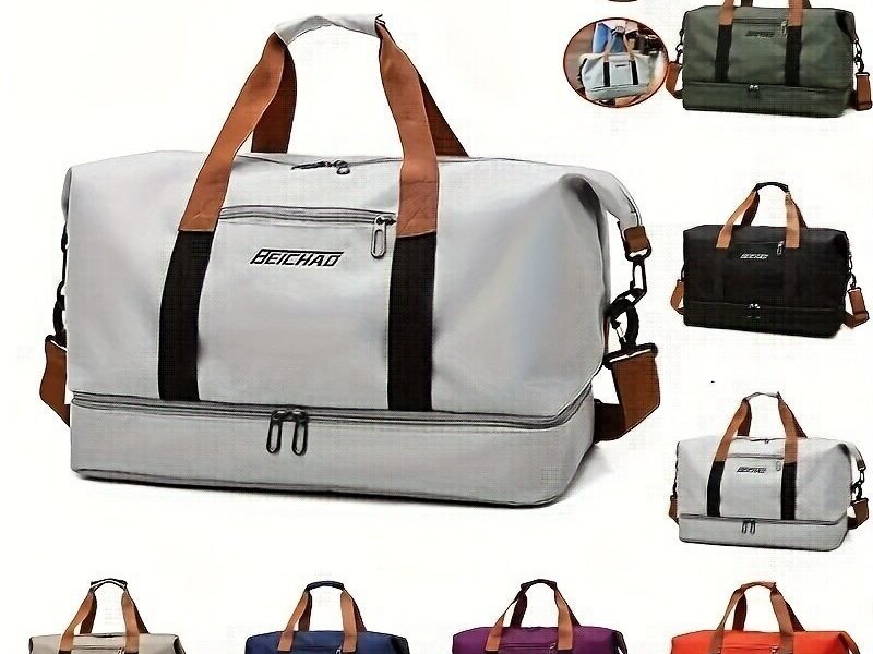 Bolsa De Viagem Impermeável De Grande Capacidade De Camada Dupla Leve E Com Zíper De Duffel De Ioga Ao Ar Livre VIP