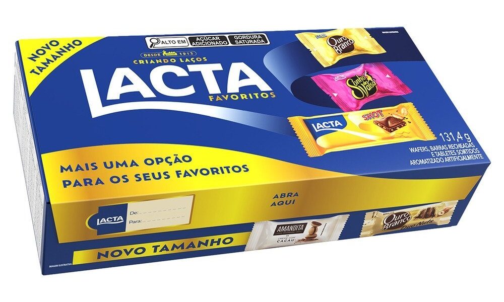 Caixa Chocolate Lacta Favoritos Sortidos 131,4g