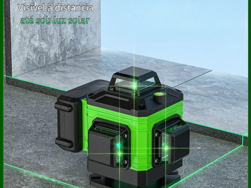 Nível a Laser Profissional 360° Auto,Nivelamento com 8/12/16 Linhas Rotativas Ajustável ,Ferramenta de Medição