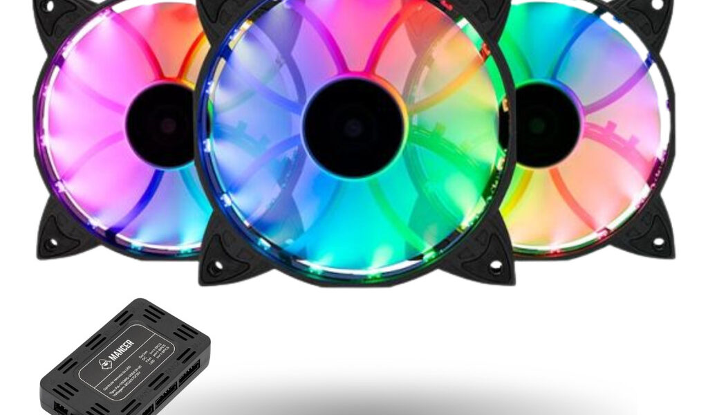 Kit Ventoinhas Mancer Z100 ARGB 3x120mm + Controladora