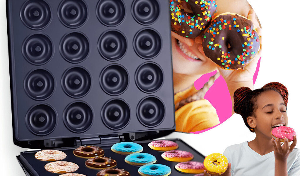 Maquina De Donuts Café Da Manhã Capacidade Para 3/7/16Mini Rosquinha Elétrica 110V e 220V Portátil