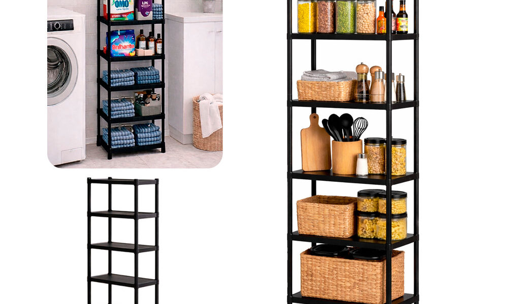 Estante Prateleira Modular Multiuso 7 Andares Organizadora de Plástico Desmontavel Varios Tamanhos