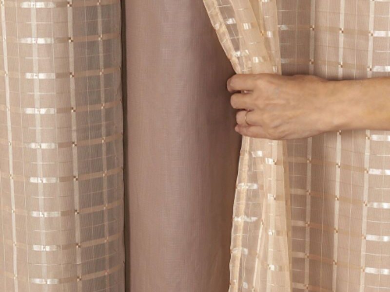 Cortina Blackout PVC Voil Xadrez 1,40 × 1,70 / 2,00 X 1,40