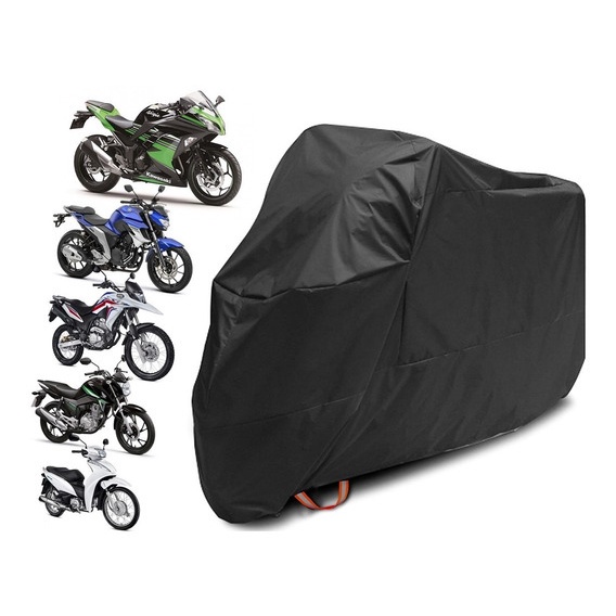 Capa Para Cobrir Moto 100% Couro Impermeável Protege Contra Sol Chuva Granizo Riscos