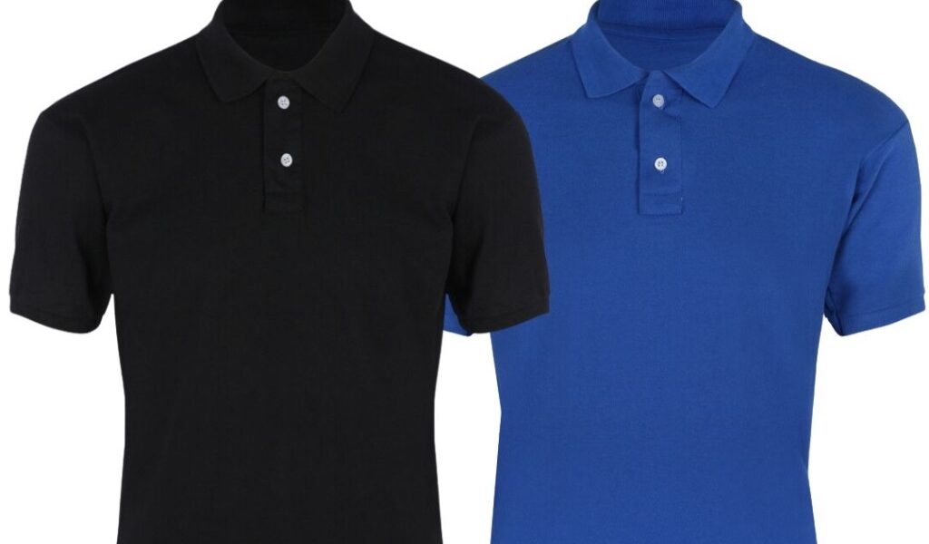 Kit 2 camisa polo masculina camiseta premium piquet poliester