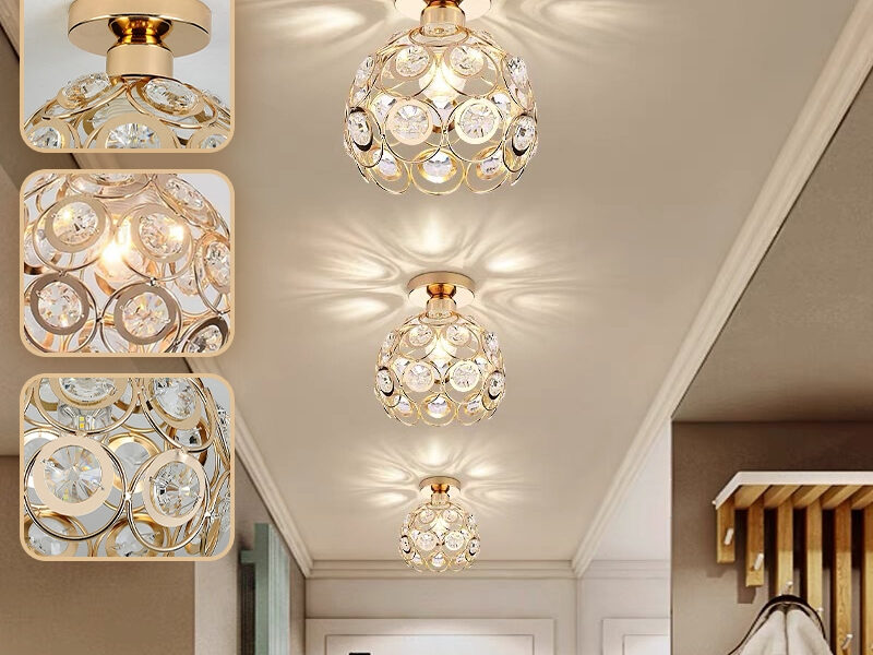 Luminária De Teto Cristal Simplicidade Moderna Corredor Sala De Estar Varanda Quarto(85-256V)