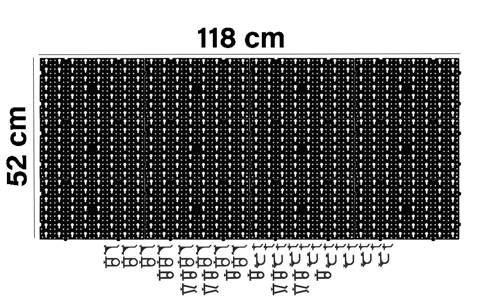 Kit 2 Painel Para Ferramentas Em Plástico Perfurado Preto