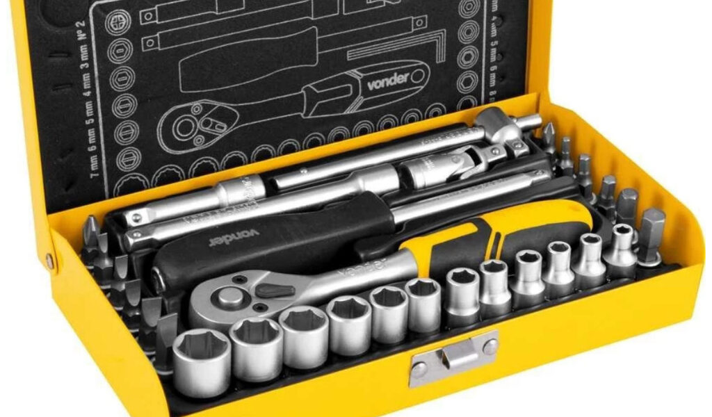 Jogo De Soquete 1/4 33 Peças Sextavado 4a13 Vonder