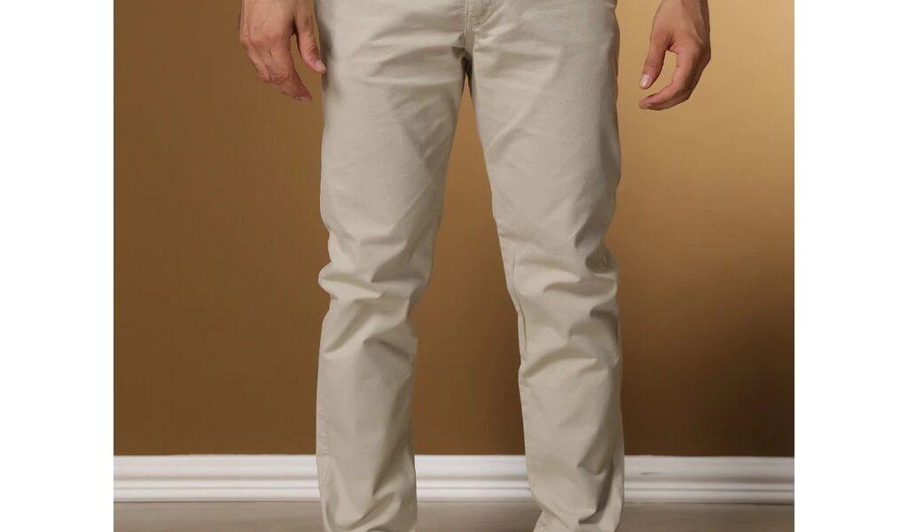 Calça de Sarja Social Masculina Bolso Embutido Slim Fit com Lycra-Esporte Fino