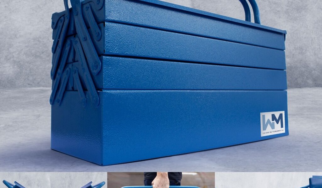 Caixa Ferramentas metal sanfon.50cm-7Gavetas sanfonada metálica