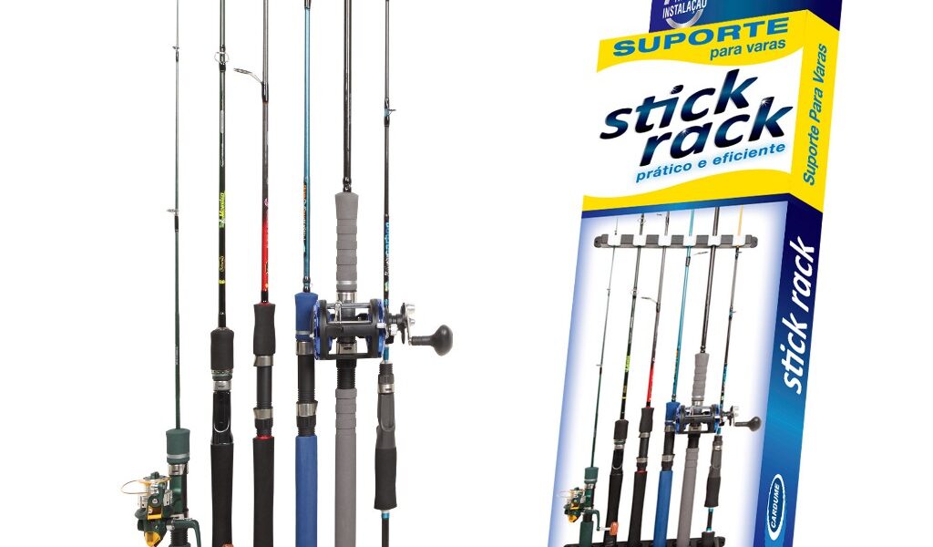 Suporte Parede 6 Varas Stick Rack Molinete Carretilha