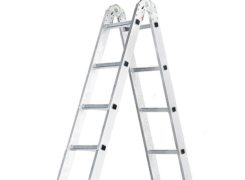 Escada De Alumínio Doméstica 8 Degraus Dobrável Segura