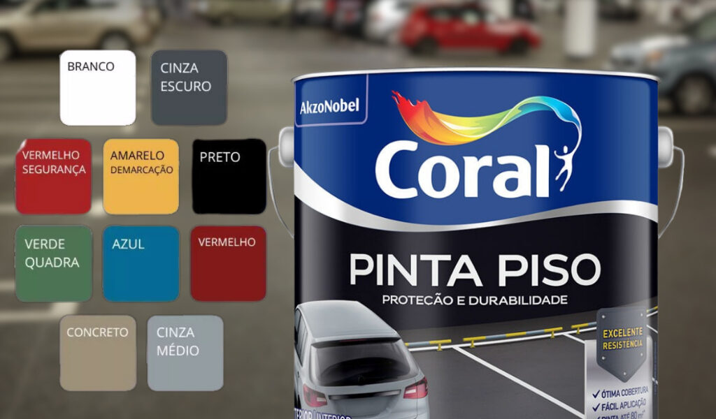 Tinta Pinta Piso Coral Galão 3,6 Litros Cores