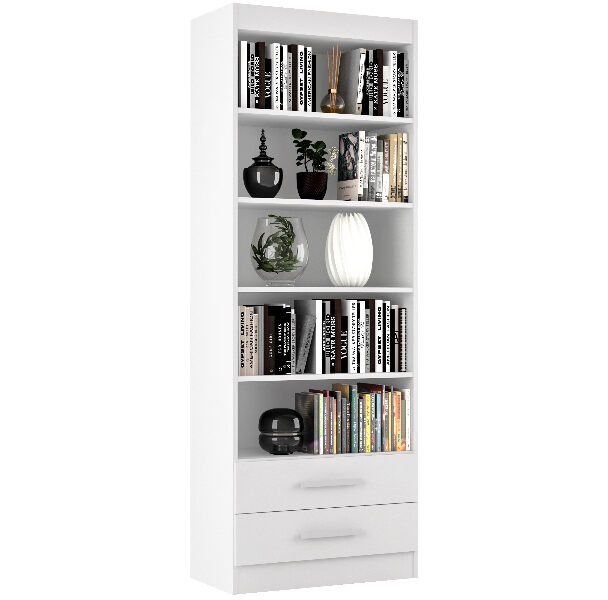 Estante Livreiro Multiuso Organizador com 2 Gavetas E&A - Cores