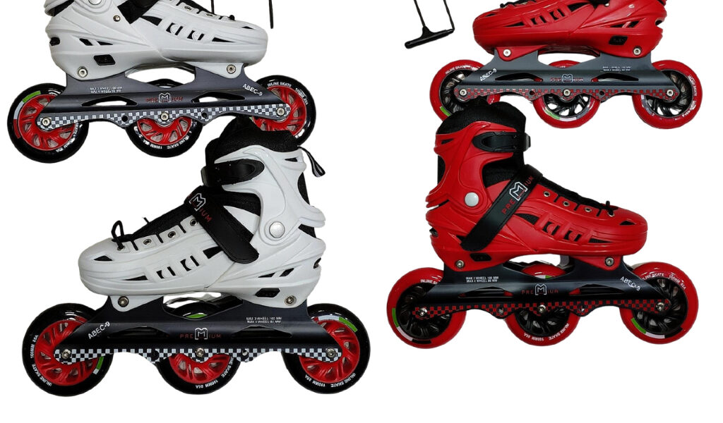 Patins Roller 3 Rodas Semi Profissional Rodas 100 Mm Suporta 125 Kg- várias cores