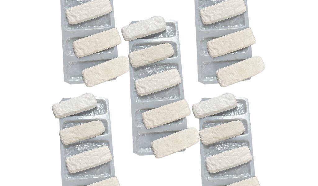 5 Formas Gesso Cimento Placa 3d Kit 30 Tijolinhos 17x06cm