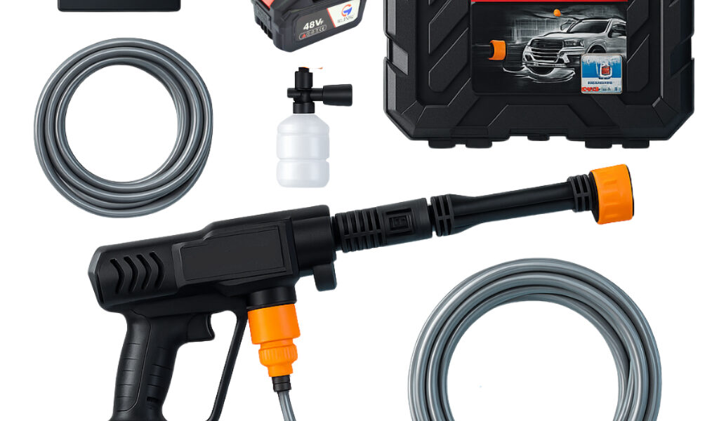 Lavadora(versão 2) De Pressão K Turbo Portátil Bateria 48v 6 em 1 Carros e Jardins Lava Jato Recarregável Sem Fio vap
