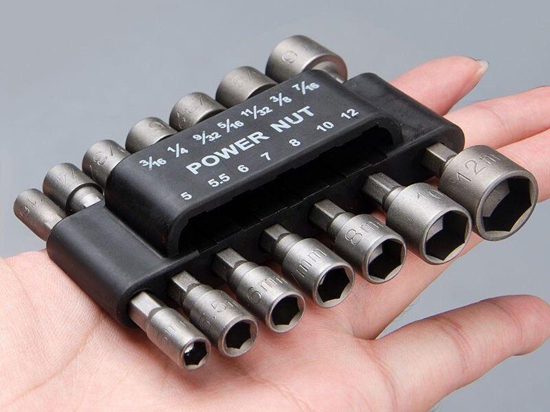 Kit de Jogo de Bits Soquete Canhão para Parafusadeira 5 A 13mm