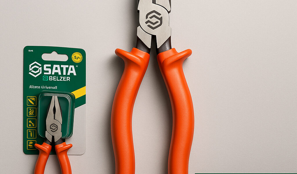 Alicate BELZER SATA Universal 8 Laranja Polegadas Aço Cromo Vanádio Com Isolação 1000v